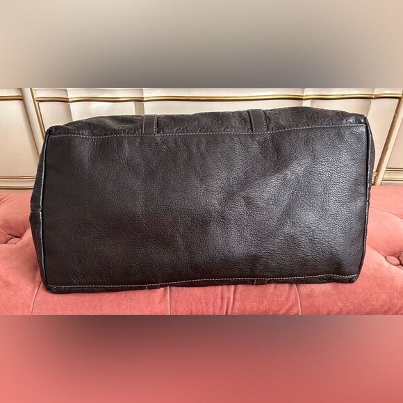 GUCCI Guccissima GG Auth Commuter Tote Brown Leather Unisex EUC - Picture 6 of 14